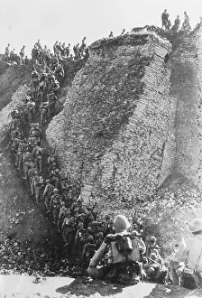 Beijing Prints: Japanese Soldiers Climbing Great Wall
