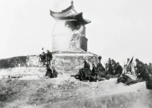 Manchuria Prints: Japanese Soldiers Occupying Position