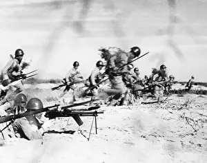 Japanese Soldiers in Pursuit