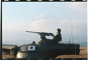 Japanese Soldiers Standing in Tank