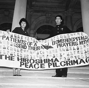 City Hall Prints: Two Japanese On Steps Of City Hall