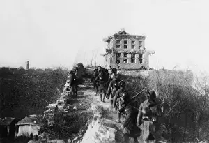 Manchuria Prints: Japanese Troops Advance in Manchuria