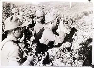 Beijing Prints: Japanese Troops Observe Chinese Position