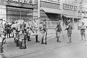 Japanese Troops Stopping Welsh Fusileers
