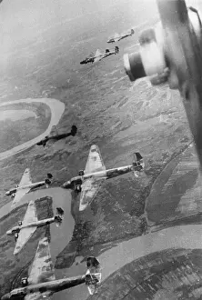 Japanese Warplanes Flying