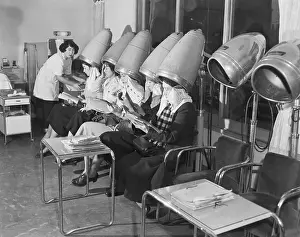Hair Dryer Prints: Japanese Women Under Hair Dryers