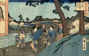Images Dated 22nd June 2010: Japanese Woodblock Street Scene Print by Hiroshige