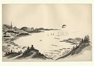 Images Dated 10th August 2018: Japanesse Art, Landscape by Massayoshi, 19th Century