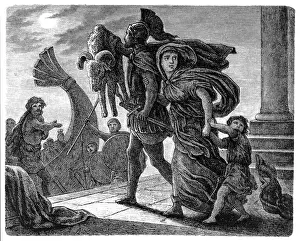 Jason escapes with Medea and the Golden Fleece