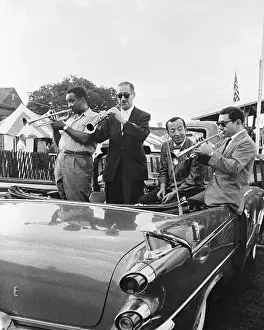 Jazz Musicians Play in Automobile