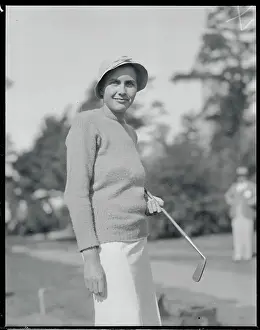 Peabody Prints: Jean Armstrong Posing with Golf Club