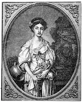 Illustrated Prints: Jean-Baptiste Greuze A girl with a broken jug