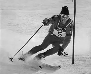 Grenoble Prints: Jean-Claude Killy Skiing in Olympics