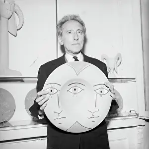 Pottery Prints: Jean Cocteau Holding His Pottery