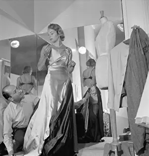 Jean Desses Working with Dressed Model