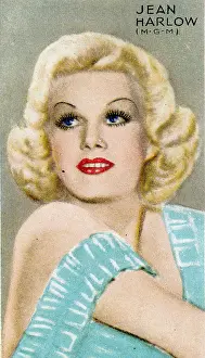 Jean Harlow, Champions of Screen & Stage, collectible Gallaher cigarette card, 1935