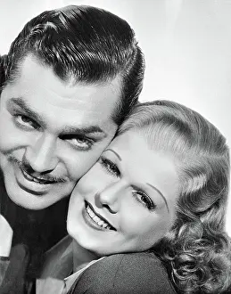 Cheek To Cheek Prints: Jean Harlow and Clark Gable Cheek to Cheek