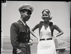 Goggles Prints: Jean Harlow With Italian Air Man