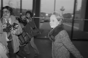 White Plains Prints: Jean Harris Outside Of Courthouse