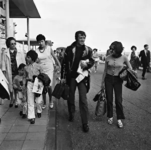 Jean-Paul Belmondo with Children at Airport