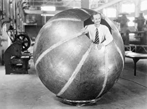 Midland Prints: Jean Piccard Stands in Metal Gondola