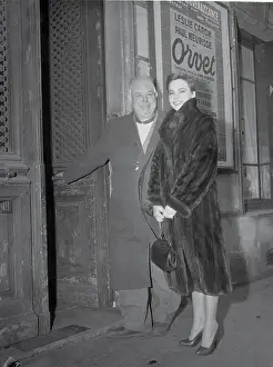 Jean Renoir and Leslie Caron