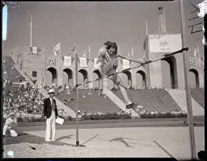 Jean Shiley Clearing High Jump Bar