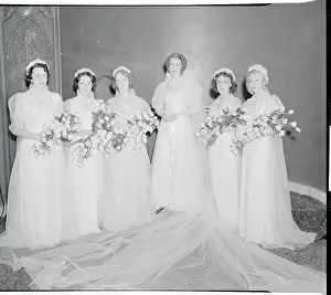 Jeanette MacDonald with Her Wedding Attendants
