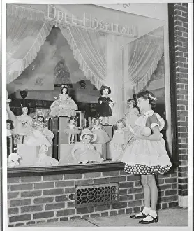 White Plains Prints: Jeanie Donahue Bringing Her Doll to the Doll Hospital
