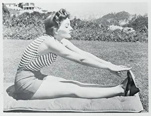 Jeanne Crain Stretching