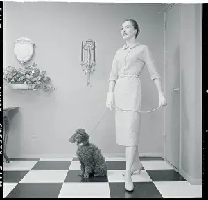 Jeanne Lord Modeling a Dress