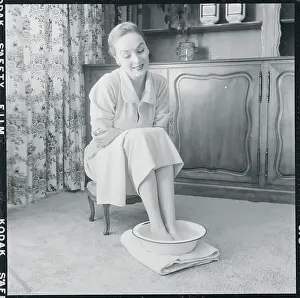 Jeanne Lord Soaking Her Feet