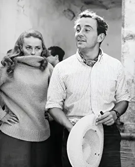 Jeanne Moreau And Louis Malle; Movie Set