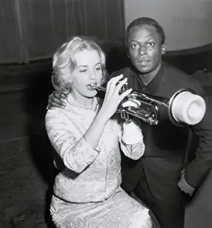 Jeanne Moreau With Trumpeter Miles Davis