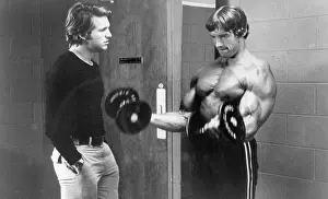 Weightlifting Prints: Jeff Bridges and Arnold Schwarzenegger