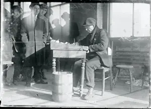 Lodgings Prints: Jeff Davis Working at His Desk