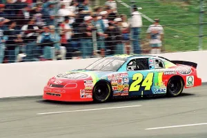 Racing Prints: Jeff Gordon Comes Out Of A Turn