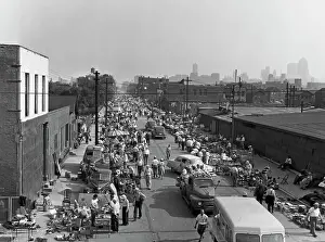 Huty28223 Prints: Jefferson Street Flea Market, 1953
