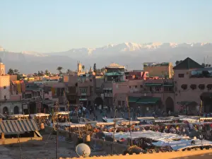 Town Square Prints: Jemaa el-Fnaa square in Marrakech