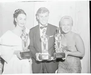 Strapless Prints: Jennifer Jones with Tab Hunter and Peggy Lee