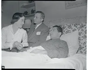Comfortable Prints: Jennings Lang in Hospital with Others