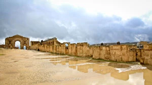 Images Dated 25th January 2016: Jerash South Gate and Jerash Hippodrome