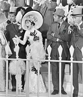 Jeremy Brett, Audrey Hepburn, Rex Harrison, and Wilfrid Hyde-White