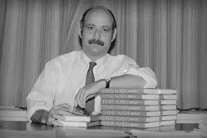 Economics Prints: Jeremy Rifkin Posing with His Book