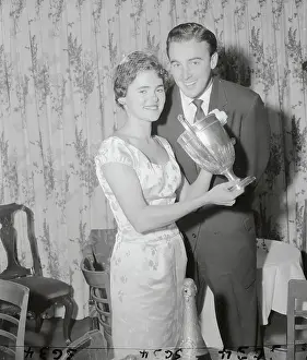 Jerome Courtland and Janet Gumprecht Drinking a Toast