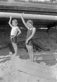 Jerome & Lois Pennock Posing on the Beach in Florida