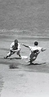 Jerry Coleman Out at Second Base