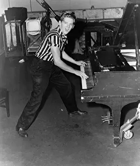 Piano Prints: Jerry Lee Lewis Playing Piano