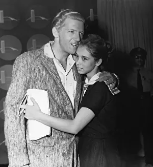 Hugging Prints: Jerry Lee Lewis with Wife Myra