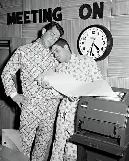 Television Still Prints: Jerry Lewis and Dean Martin in Pajamas